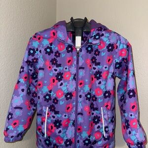 Colorful Floral Kids jacket/rain coat with hood